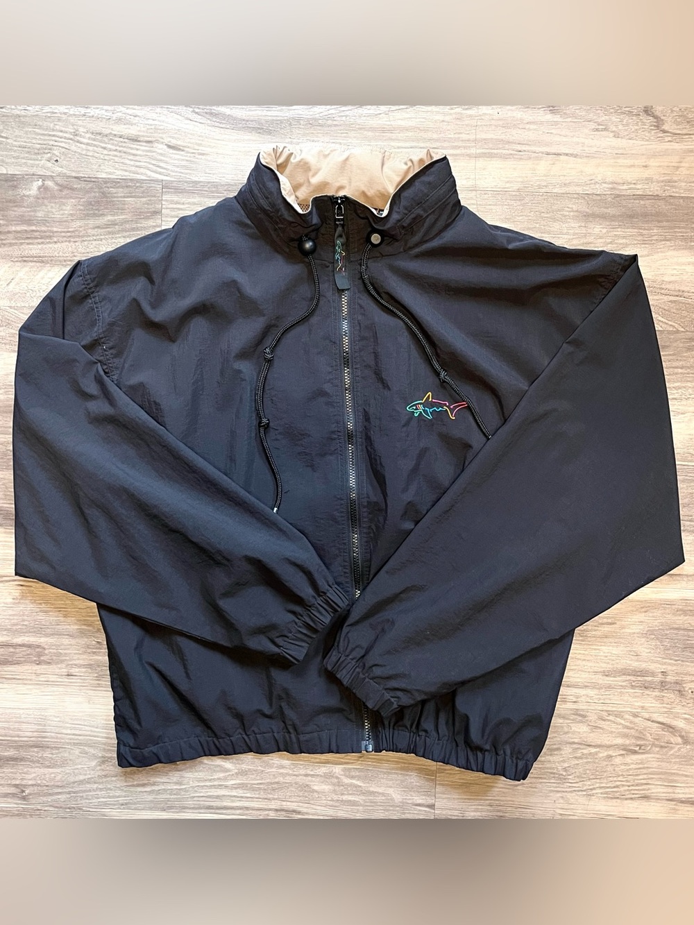 VTG GREG NORMAN Collection Hooded Windbreaker Full Zip Jacket Men’s Size Medium - Picture 3 of 11